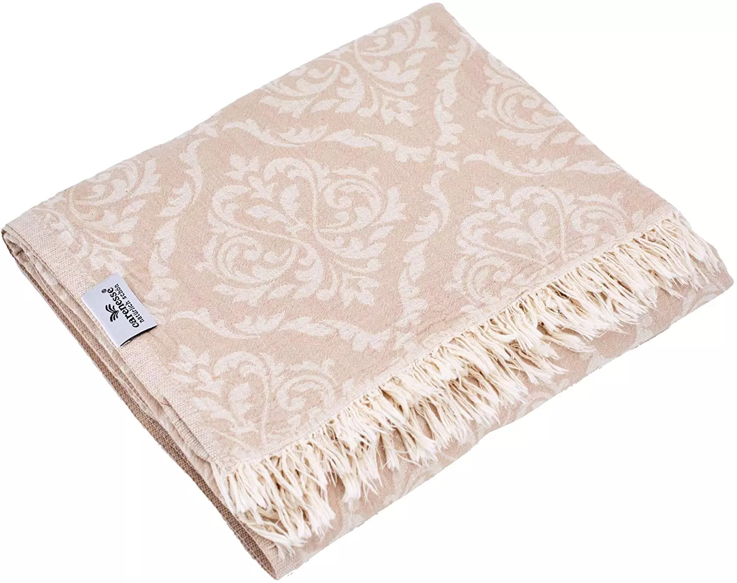 Tagesdecke Barock Single beige ca. 150 x 200cm