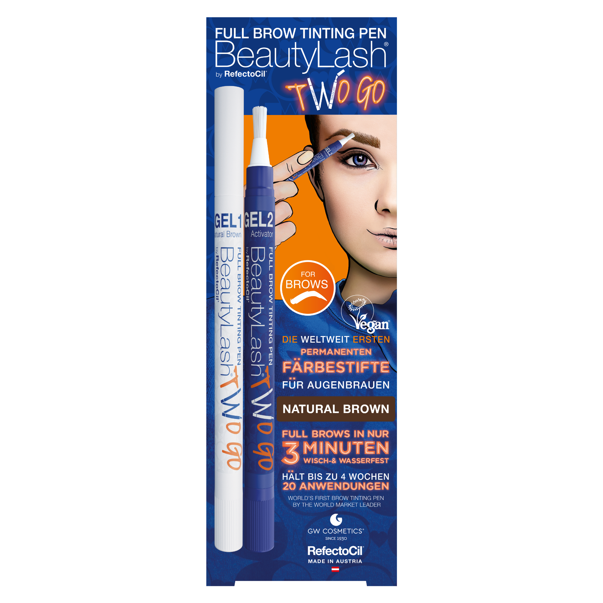 Beauty Lash Färbestifte TWO GO NATURAL BROWN (naturbraun)