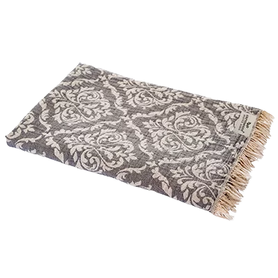 Hamamtuch Jaquard 90x180cm Optik Barock grau