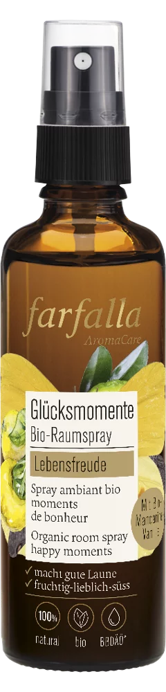 Lebensfreude Vanille-Mandarine Glücksmomente Bio-Raumspray 