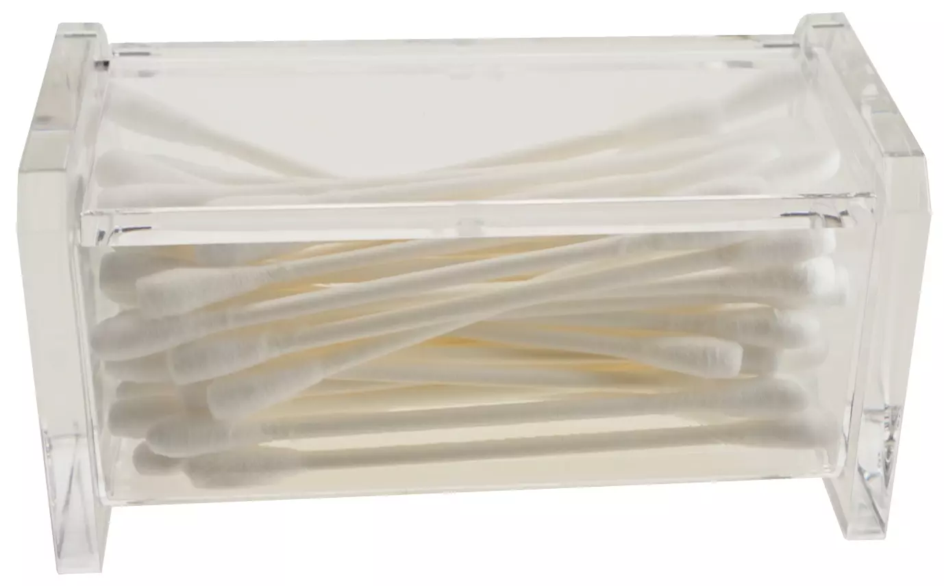 Acryl Wattestäbchen-Box leer