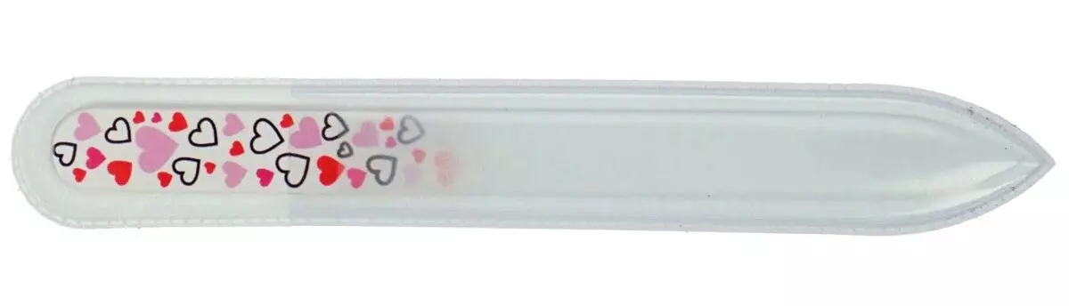 Glasfeile mit Herz-Motiv