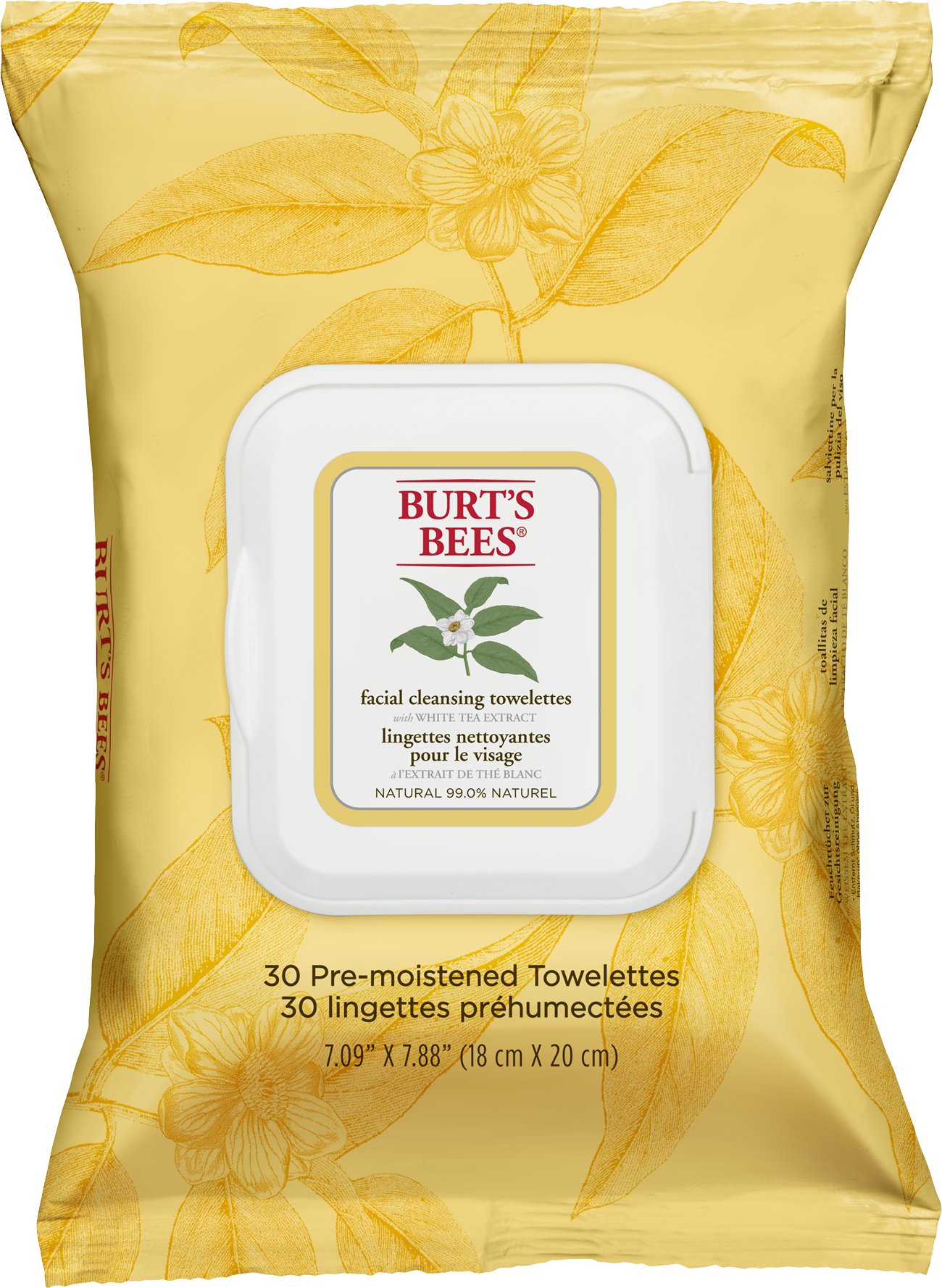 Feuchttücher Facial Cleansing Towelettes Weißer Tee 