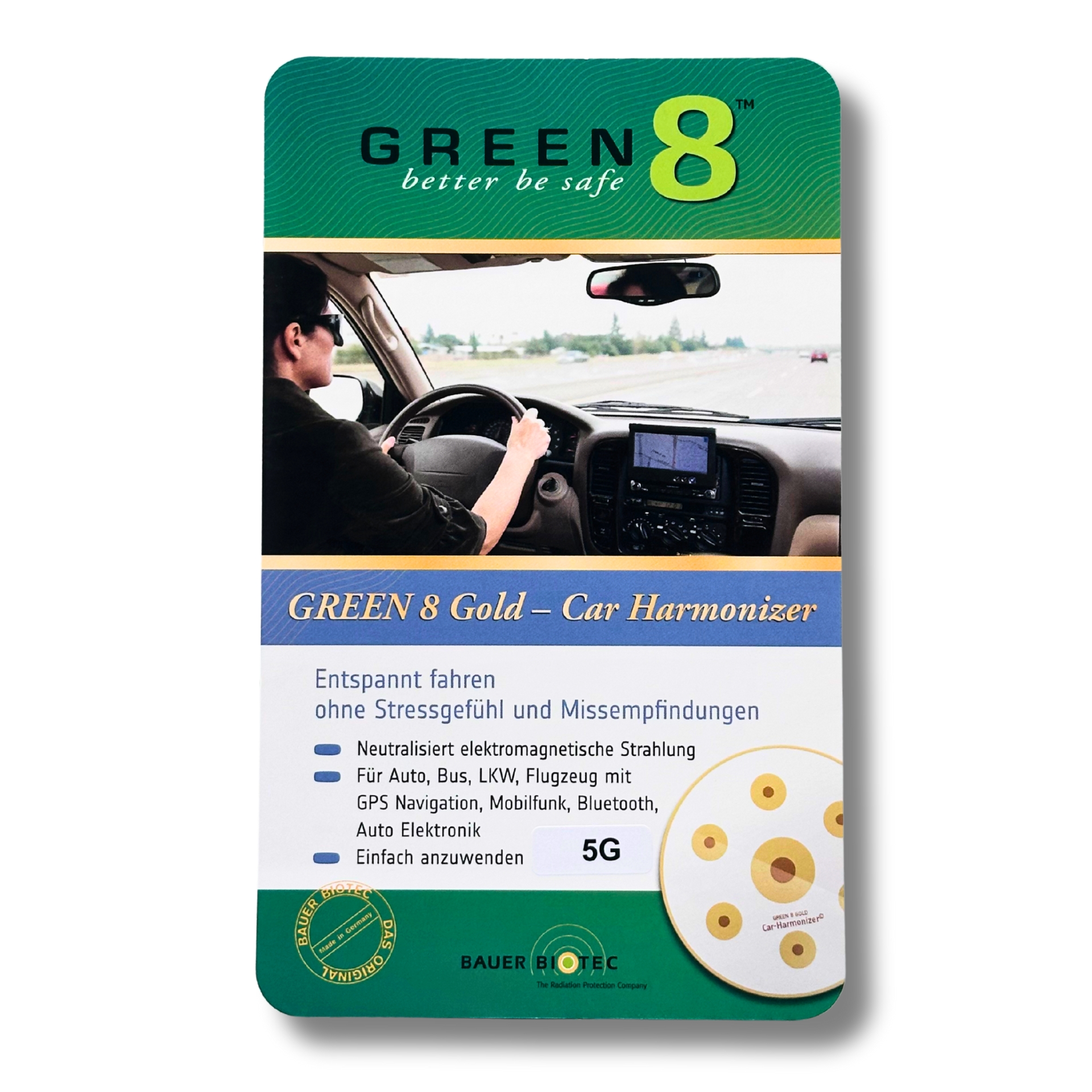 Green 8 - Car Harmonizer 5G Chip Ø 88mm