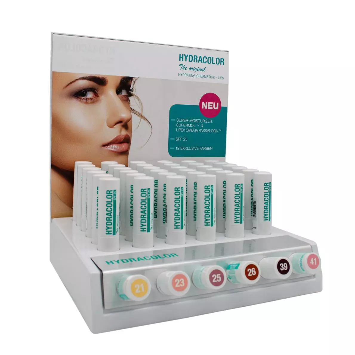 Display Hydracolor Set 2 (je 6x 9521,9523,9525,9526,9539,9541 + Tester) - VK 6,20€/St. 