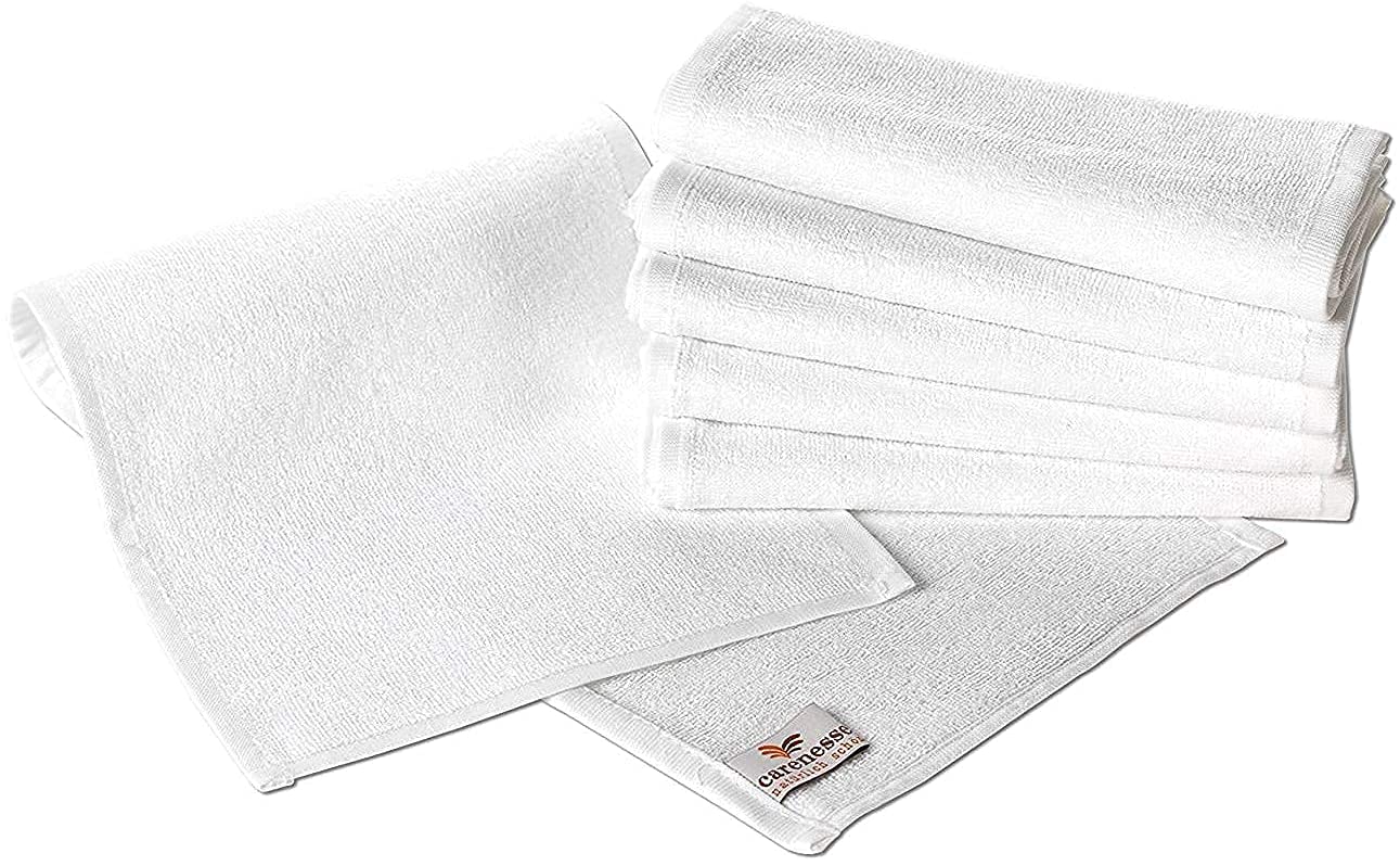 Frottee-Gesichtskompresse weiß Größe 22x70cm (6er Pack)